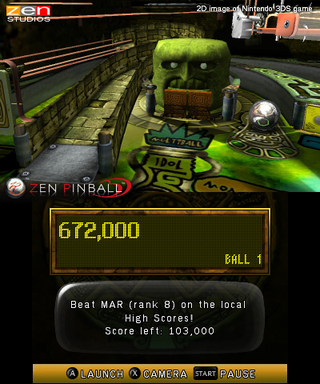 Illustration for article titled Zen Pinball 3D Coming to 3DS via Nintendo eShop This Fall